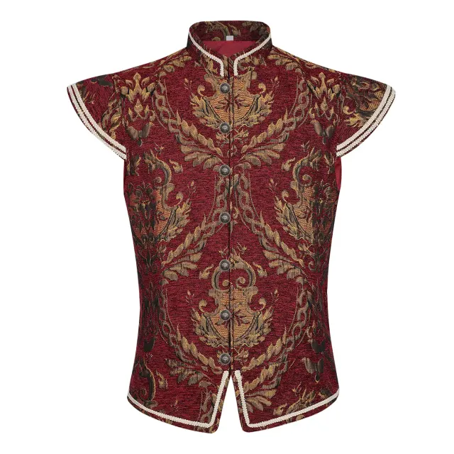 Men's Royal King Halloween Cosplay Vest and Pumpkin Pants detail 14