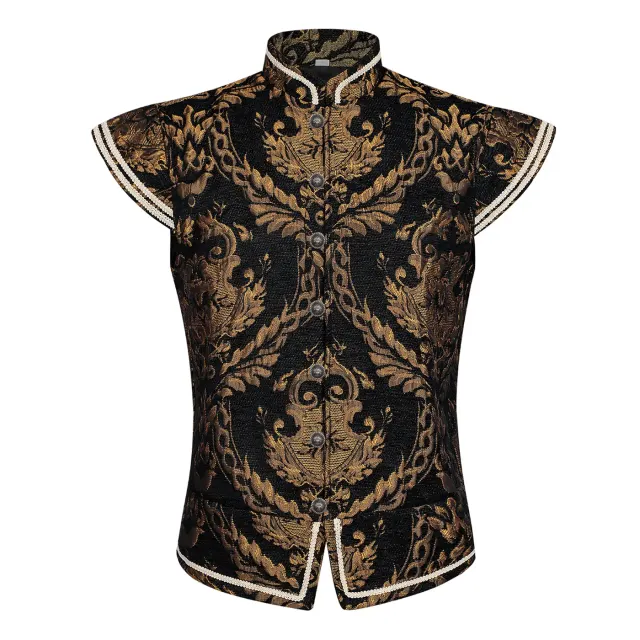 Men's Royal King Halloween Cosplay Vest and Pumpkin Pants detail 20