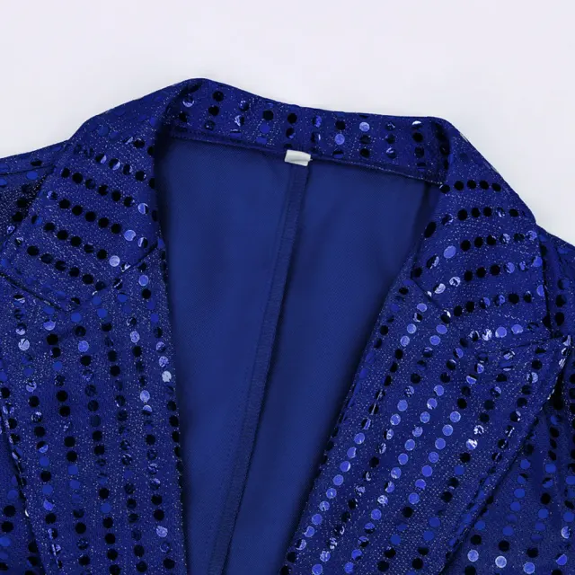 Men's Sequin Tailcoat Stage Costume for Halloween & St. Patrick's Day detail 12