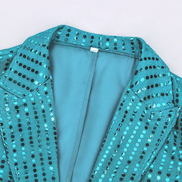 Men's Sequin Tailcoat Stage Costume for Halloween & St. Patrick's Day detail 16