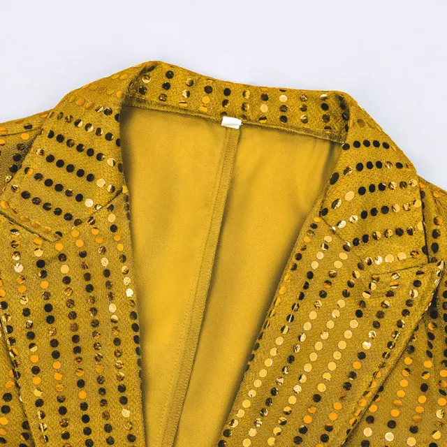 Men's Sequin Tailcoat Stage Costume for Halloween & St. Patrick's Day detail 20