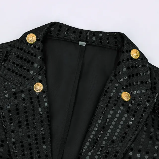 Men's Sequin Tailcoat Stage Costume for Halloween & St. Patrick's Day detail 24