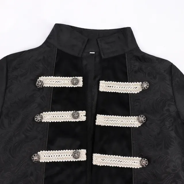Men's Steampunk Gothic Tailcoat Cosplay Costume detail 4