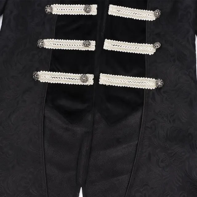 Men's Steampunk Gothic Tailcoat Cosplay Costume detail 5
