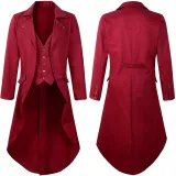 Steampunk Tailcoat - Wine Red
