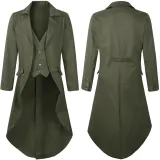 Steampunk Tailcoat - Light Army Green