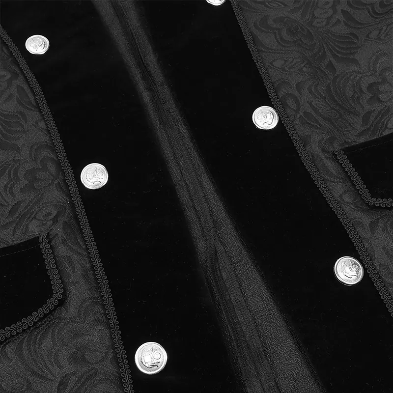 Men's Steampunk Medieval Tailcoat Stage Costume detail 4