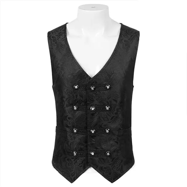 Men's Steampunk Renaissance Cosplay Costume Set with Vest and Pants detail 10