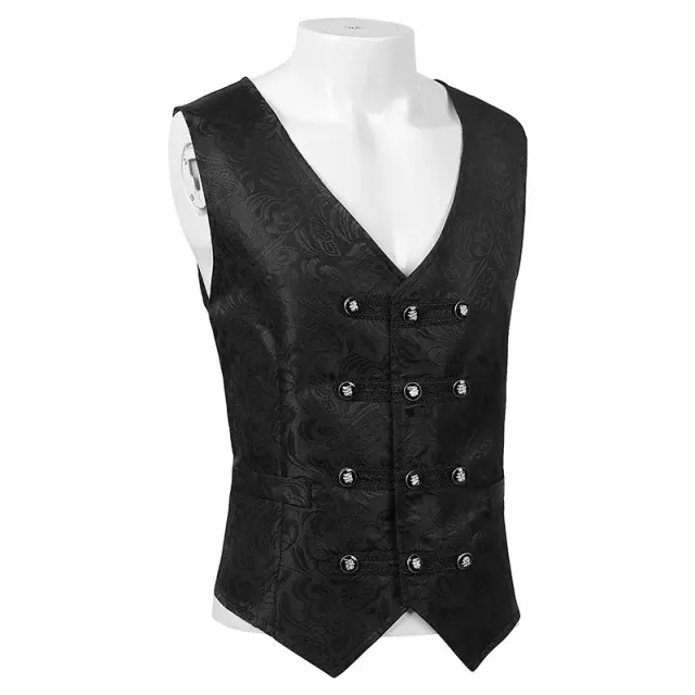 Men's Steampunk Renaissance Cosplay Costume Set with Vest and Pants detail 11
