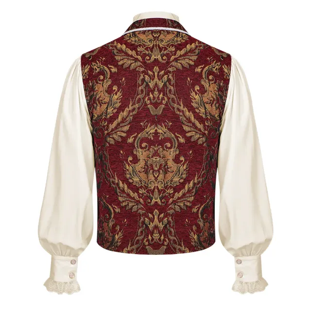 Men's Tudor King Cosplay Vest Set Renaissance Stage Costume detail 3