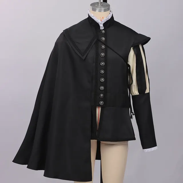 Men's Tudor Noble Cloak Set Renaissance Halloween Cosplay Costume detail 1