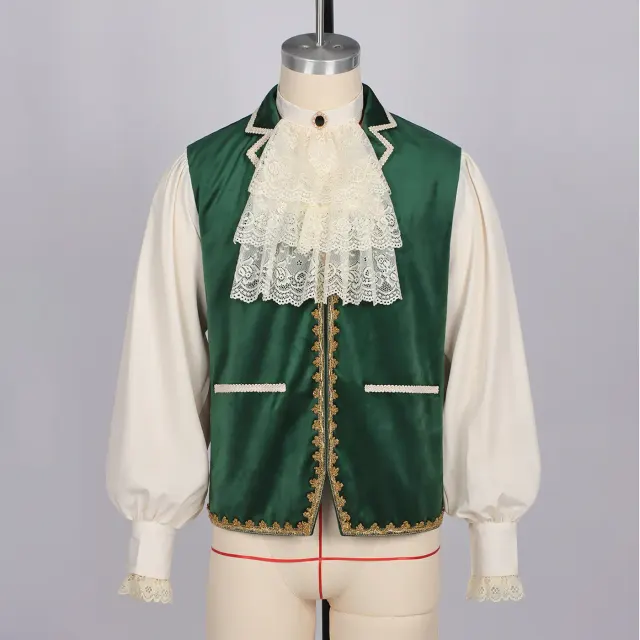 Men's Tudor Prince King Renaissance Cosplay Costume Set detail 1