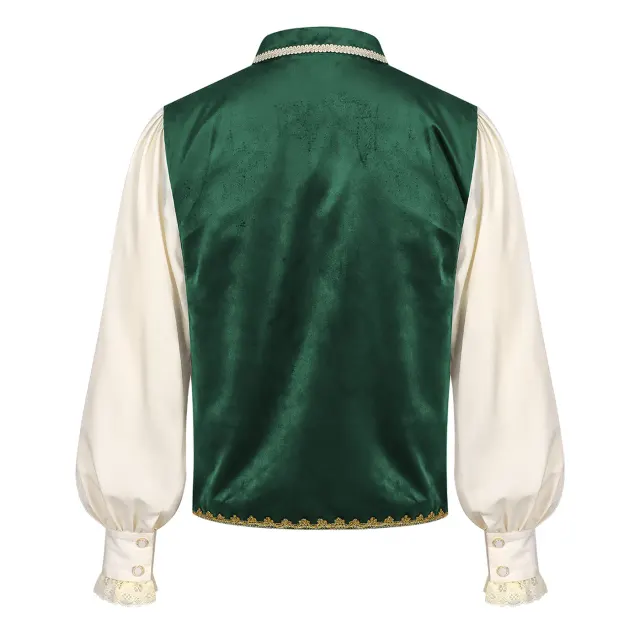 Men's Tudor Prince King Renaissance Cosplay Costume Set detail 3