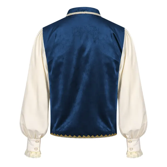 Men's Tudor Prince King Renaissance Cosplay Costume Set detail 5