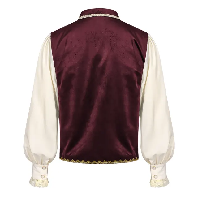 Men's Tudor Prince King Renaissance Cosplay Costume Set detail 7