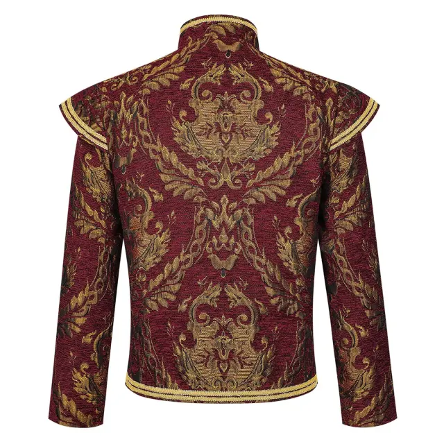 Men's Tudor Renaissance King Cosplay Jacket for Halloween detail 3