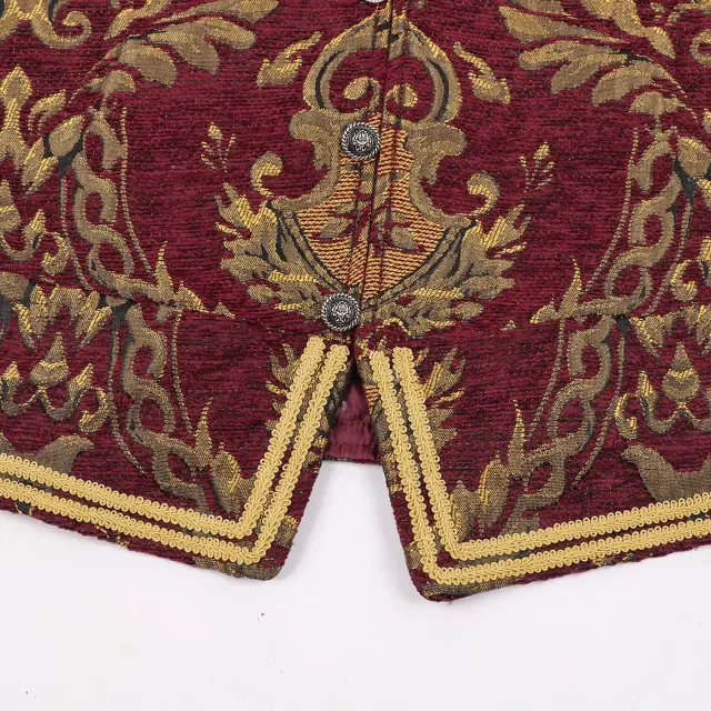 Men's Tudor Renaissance King Cosplay Jacket for Halloween detail 9