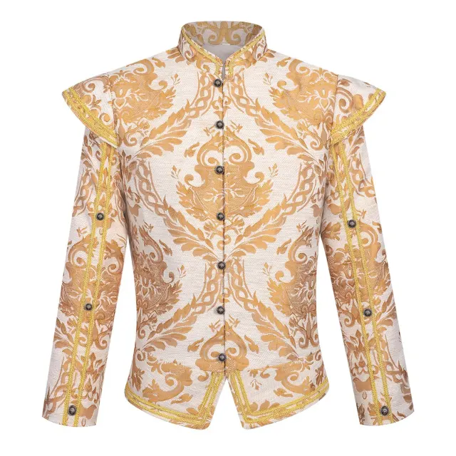 Men's Tudor Renaissance King Cosplay Jacket for Halloween detail 11
