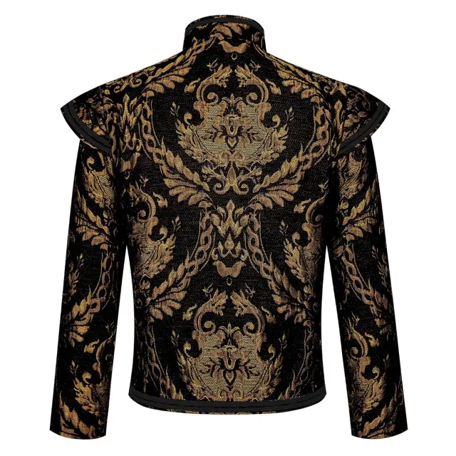 Men's Tudor Renaissance King Cosplay Jacket for Halloween detail 20