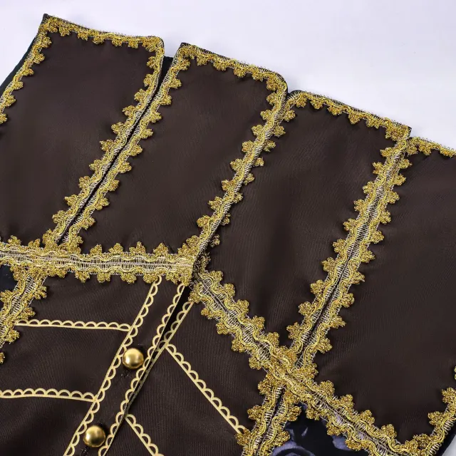 Men's Tudor Royal Court Costume with Cape for Stage detail 2