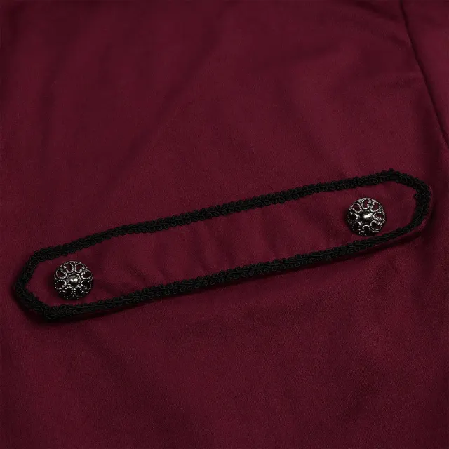 Men's Victorian Steampunk Embroidered Tailcoat Cosplay Costume detail 8