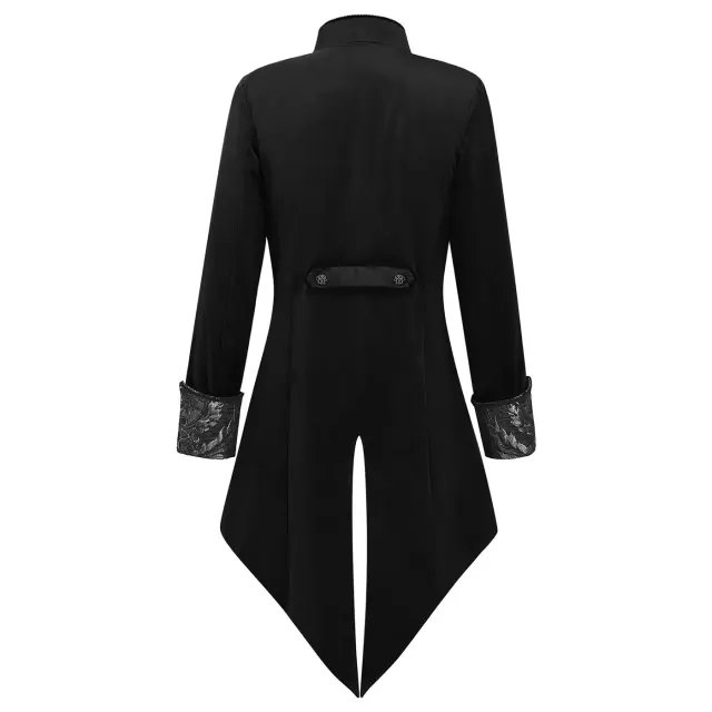 Men's Victorian Steampunk Embroidered Tailcoat Cosplay Costume detail 10