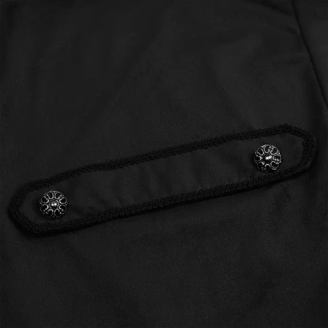 Men's Victorian Steampunk Embroidered Tailcoat Cosplay Costume detail 15