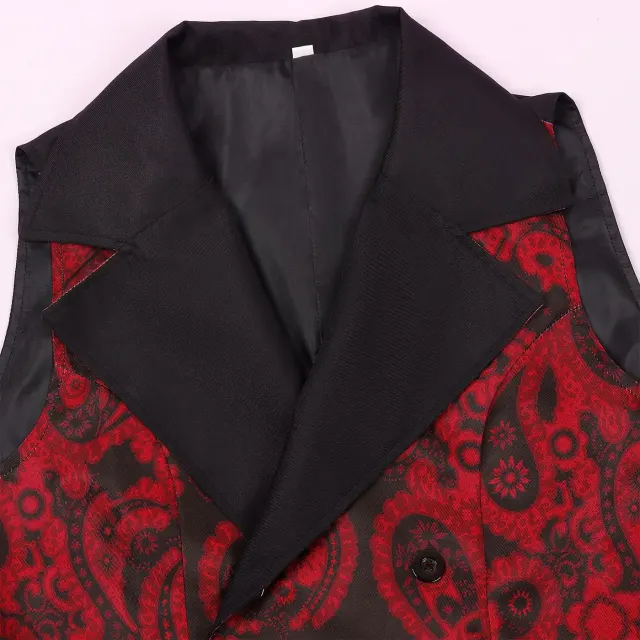 Men's Victorian Steampunk Gothic Renaissance Halloween Vest detail 4