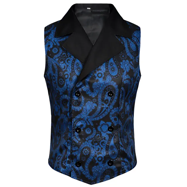 Men's Victorian Steampunk Gothic Renaissance Halloween Vest detail 5