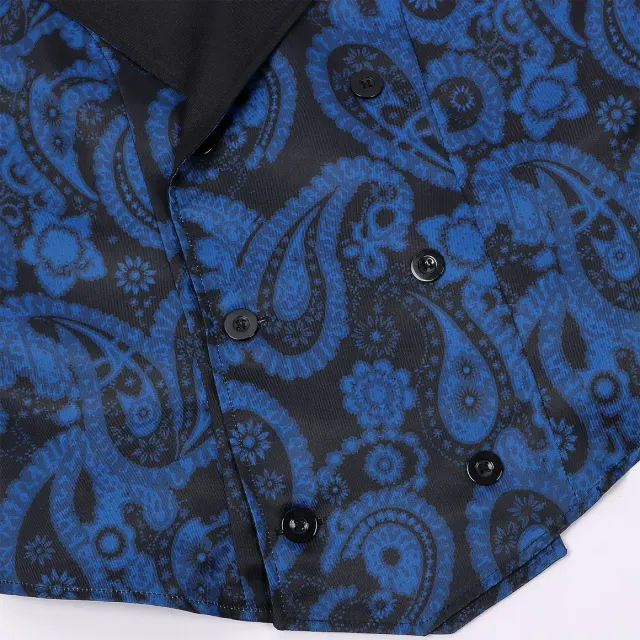 Men's Victorian Steampunk Gothic Renaissance Halloween Vest detail 8