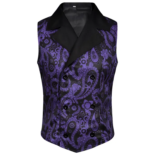 Men's Victorian Steampunk Gothic Renaissance Halloween Vest detail 11