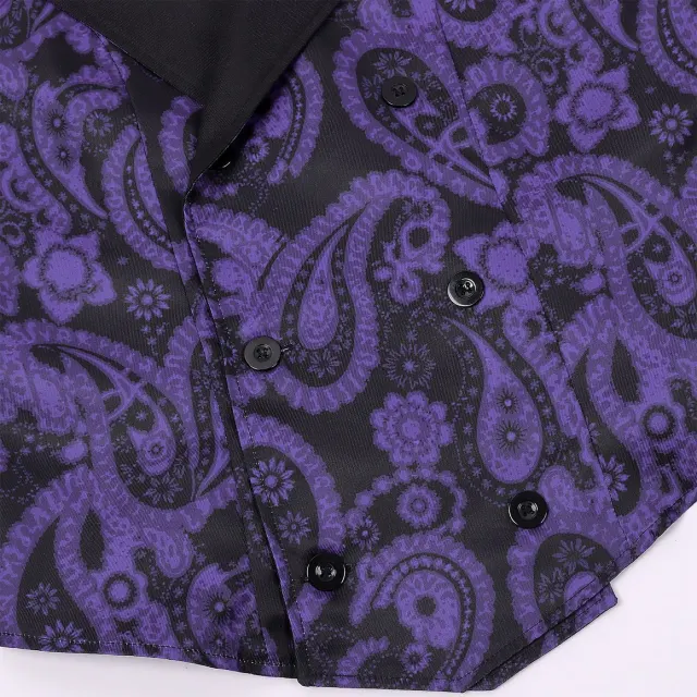 Men's Victorian Steampunk Gothic Renaissance Halloween Vest detail 14