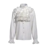 Ruffled Shirt Style 2 - White