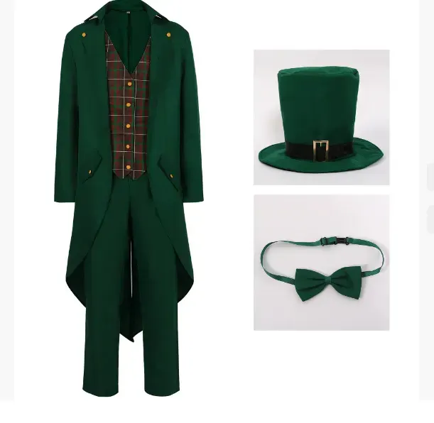 Men's Victorian Tailcoat Cosplay Costume Set with Bow Tie detail 10