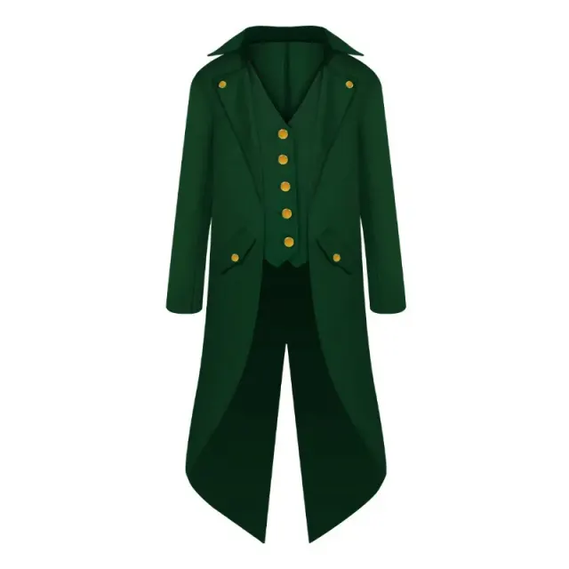 Men's Victorian Tailcoat Cosplay Costume Set with Bow Tie detail 12