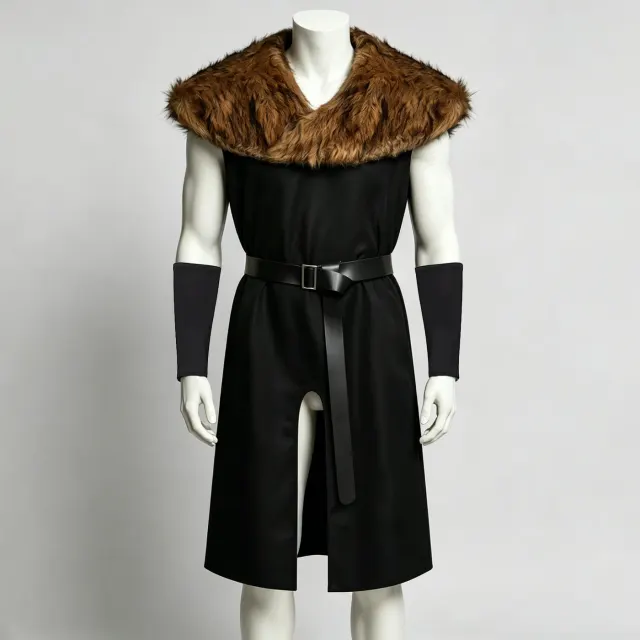 Men's Medieval Viking Warrior LARP Tunic Renaissance Costume detail 1