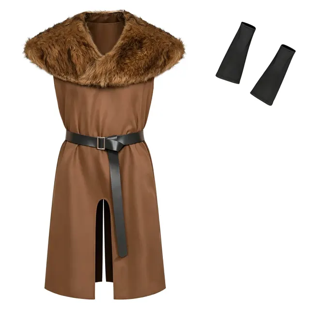 Men's Medieval Viking Warrior LARP Tunic Renaissance Costume detail 10