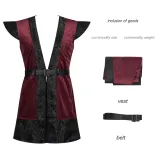 British Vest - Wine Red
