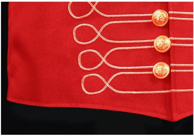 Military-Style Embroidered Stand-Collar Cosplay Vest for Halloween detail 17
