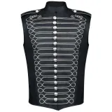Military Drum Vest - Black/Silver