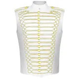 Military Drum Vest - White/Gold