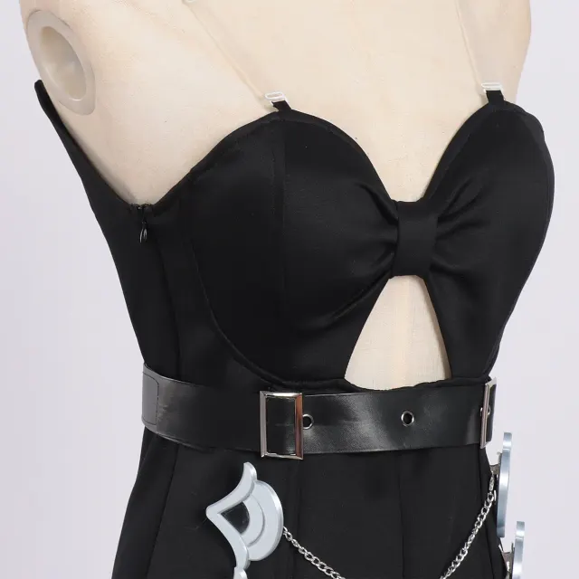 Mintgrünes Esper-Anime-Cosplay-Kostüm für Damen mit Katzen-Schwanz-Rucksack Detail 4