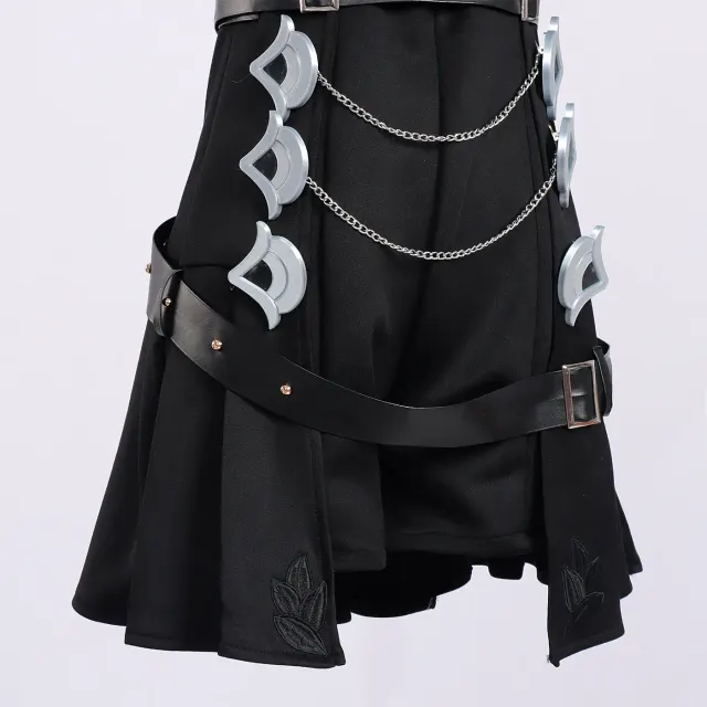 Mintgrünes Esper-Anime-Cosplay-Kostüm für Damen mit Katzen-Schwanz-Rucksack Detail 5