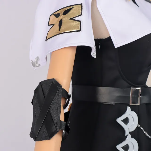 Mintgrünes Esper-Anime-Cosplay-Kostüm für Damen mit Katzen-Schwanz-Rucksack Detail 7
