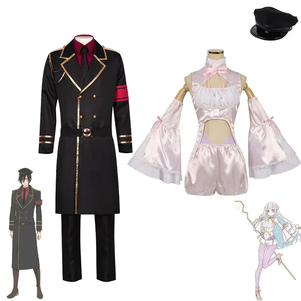 Main product image of the Mira and Mimori Byakuya anime cosplay costume set in a uniform style.