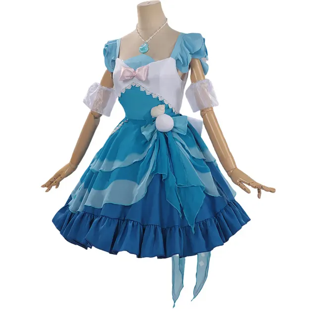 Mute Girl Colorful Summer Anime Cosplay Camisole Costume Set detail 2