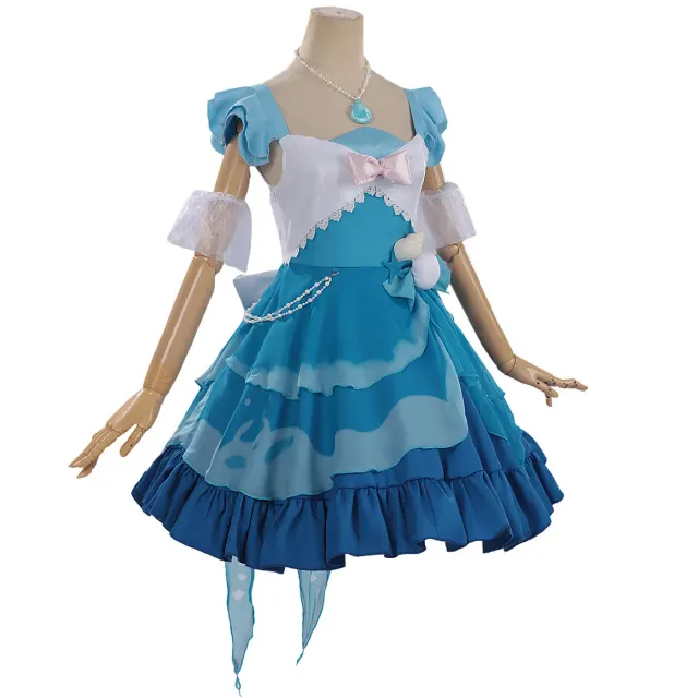 Mute Girl Colorful Summer Anime Cosplay Camisole Costume Set detail 3