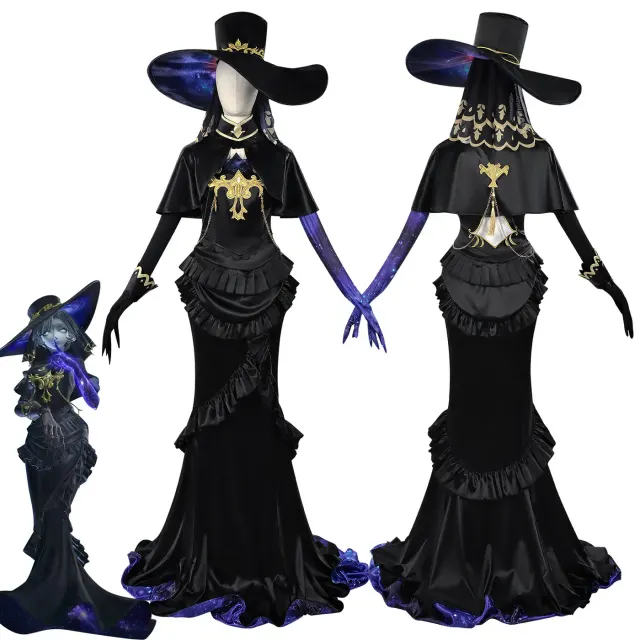 A mute girl Lady in the Painting cosplay costume for adults and kids, styled for game and anime performances.