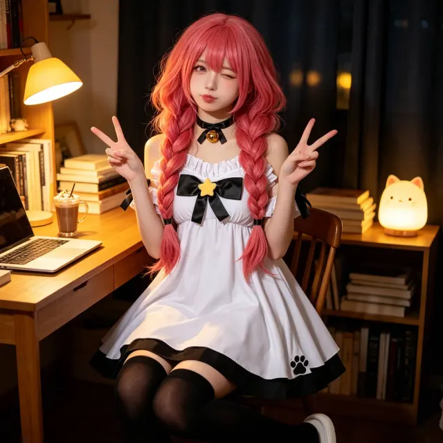 Nanally Cotton Tiger cosplay costume with long sleeves in a cute anime game style.