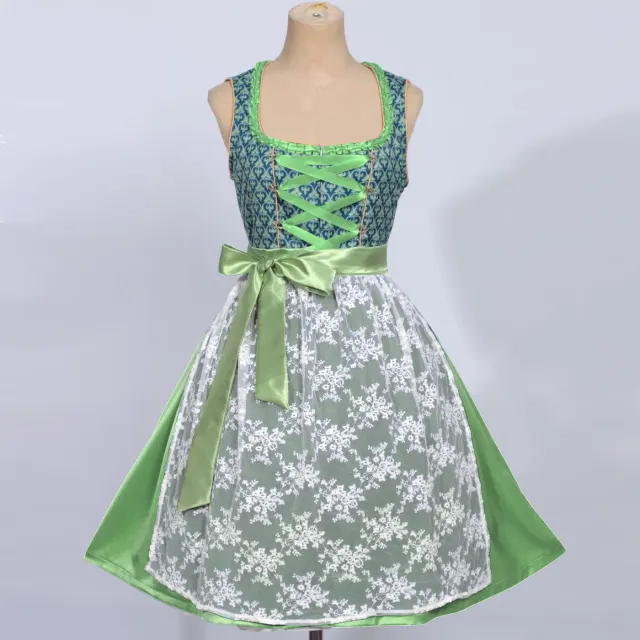 Oktoberfest Bavarian Lace Color-Block Dress for Women detail 1